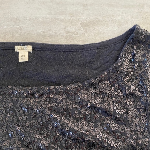 J. Crew Black Sequin Top - Picture 5 of 14